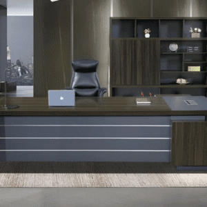 Bureau Direction. Table + retour + bibliotheque - v6